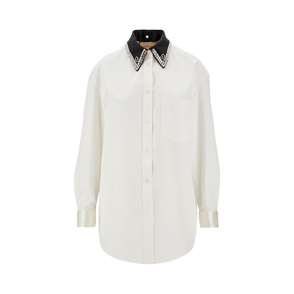 Cotton shirt with detachable collar Gucci | Ratti Boutique
