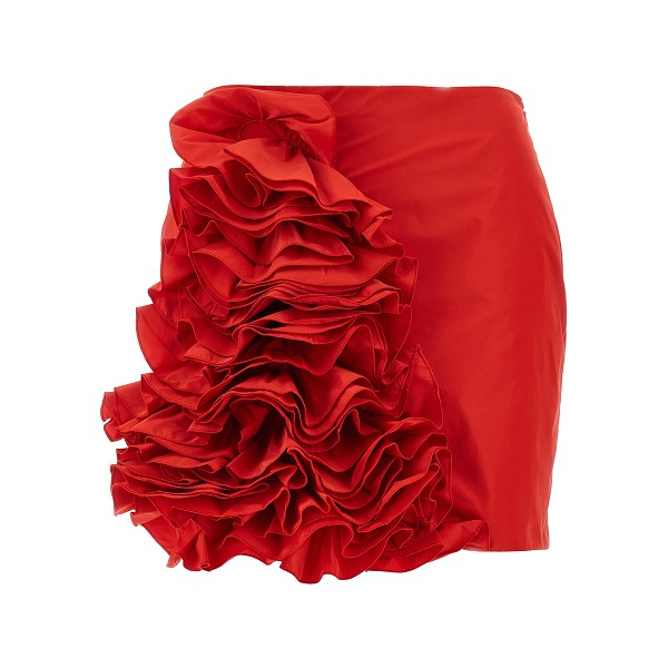 Buy MSGM Pink Taffeta Flounce Skirt for Girls in Saudi