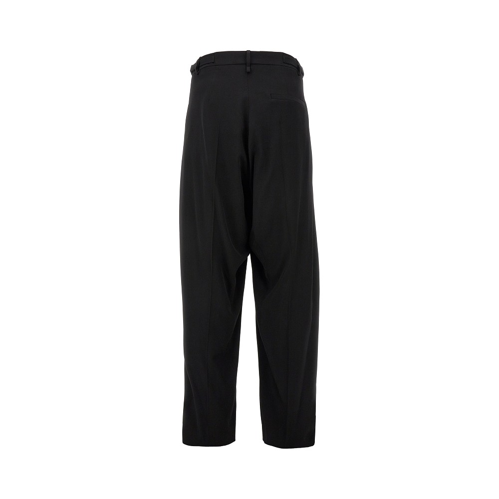 Balenciaga Ladies Black Wool Gabardine Tailored Pants, Brand Size