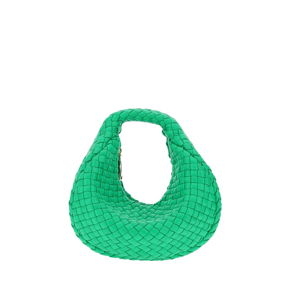 Green Padded Jodie Intrecciato-leather shoulder bag, Bottega Veneta