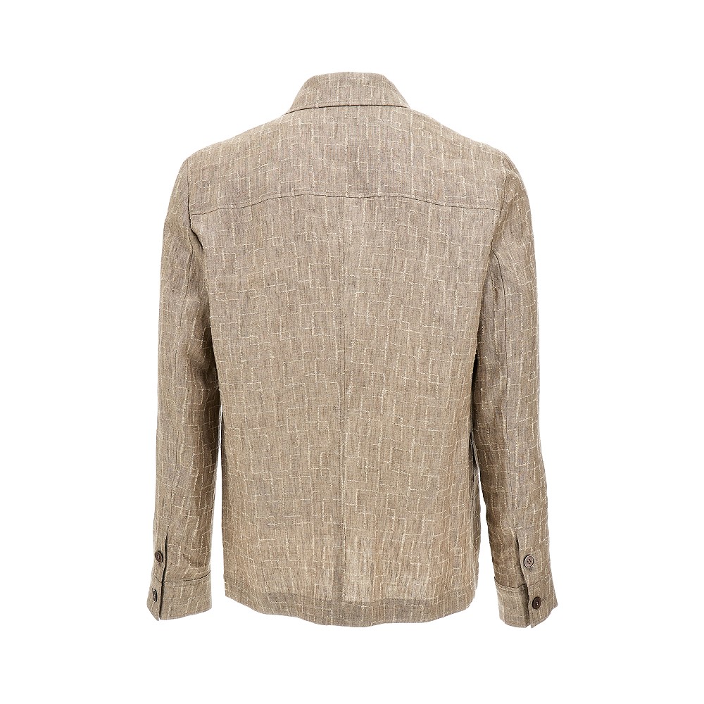 Needlefelt linen jacket-shirt Emporio Armani | Ratti Boutique