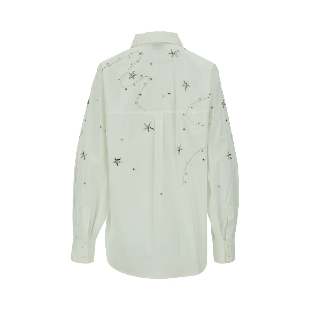 FORTE FORTE - The Magic Chest Crystal Embroidery Cotton Shirt