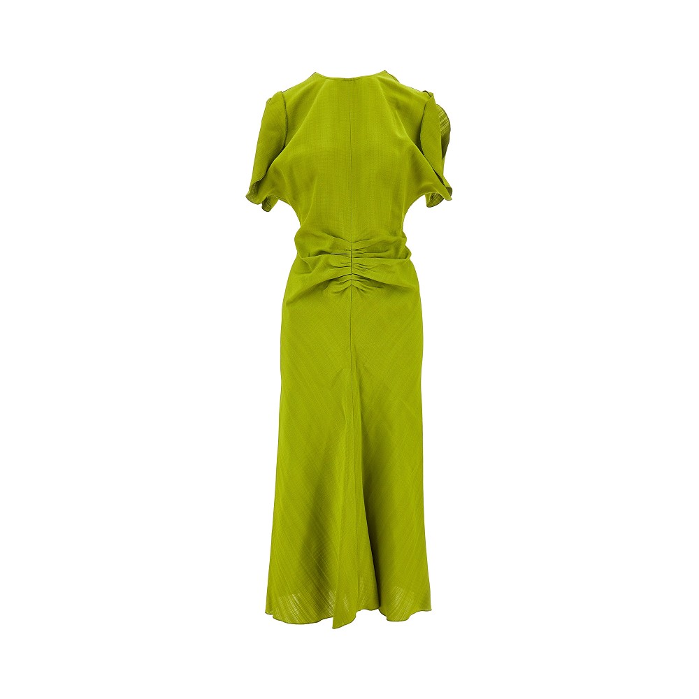 Gathered Waist Midi Dress – Victoria Beckham